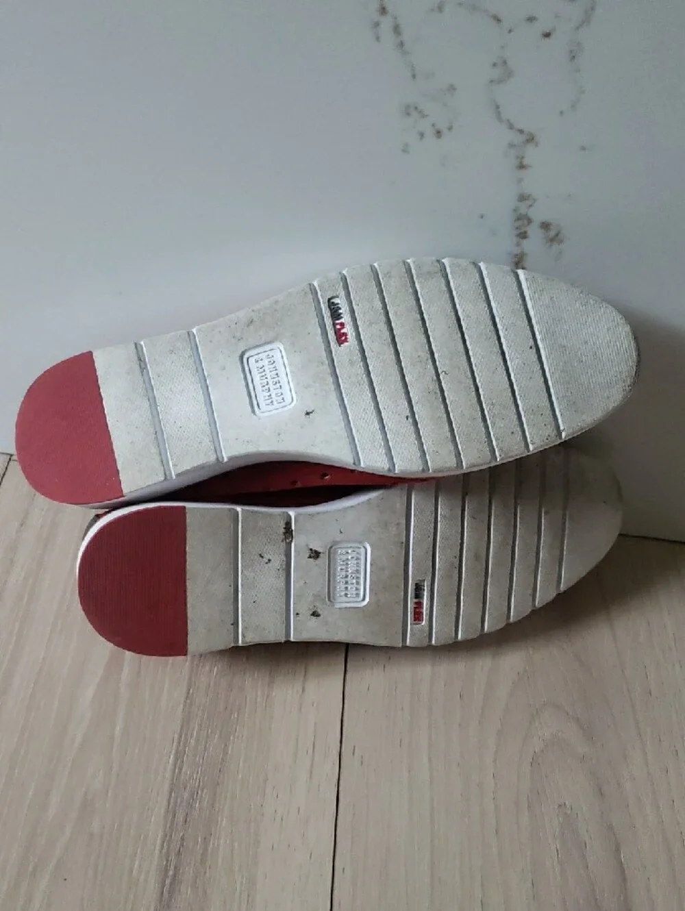 Johnston & Murphy Red Suede Perforated Slip-On Loafers‎